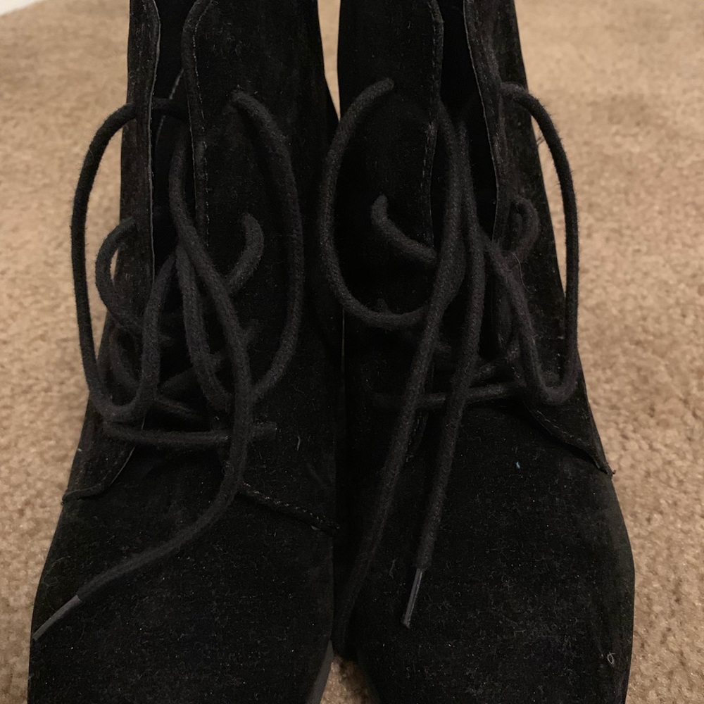 Gently worn great black booties